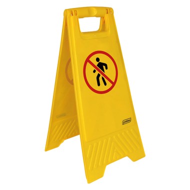 Dbmark - Panneau d'avertissement "Passage interdit aux piétons" (sans texte) - 28 x 4 x 60 cm - Jaune - FS-1012-YEL