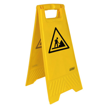 Dbmark - Panneau d'avertissement "Travaux en cours" (sans texte) - 28 x 4 x 60 cm - Jaune - FS-1014-YEL