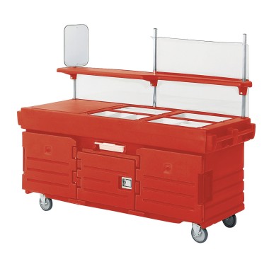 Dbmark - Chariot Camkiosk avec 4 cuves pour bacs GN - 216 x 85 x 179 cm - KVC854158