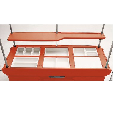 Dbmark - Chariot Camkiosk avec 6 cuves pour bacs GN - 216 x 85 x 179 cm - KVC856158