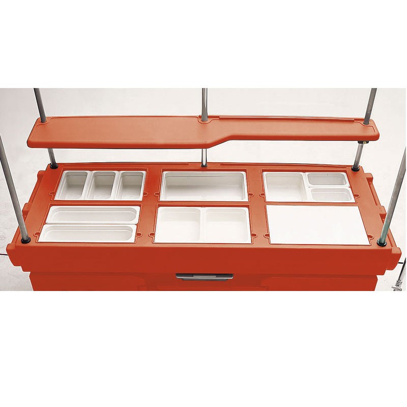 Dbmark - Chariot Camkiosk avec 6 cuves pour bacs GN - 216 x 85 x 179 cm - KVC856158