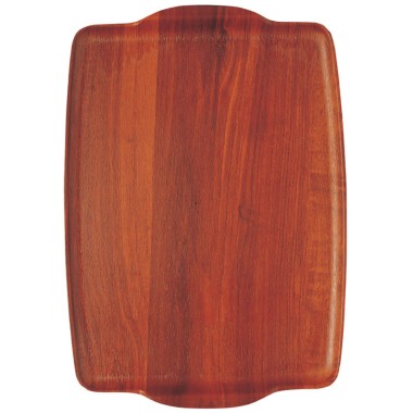 Dbmark - Plateau rectangulaire à poignées Madeira - Surface lisse - 31 x 42 cm - Acajou - MA3142HE73