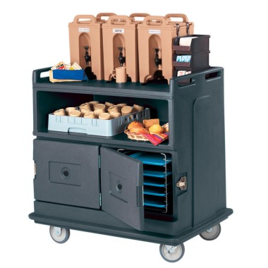 Dbmark - Chariot pour le service de boissons à relief pour 3 conteneurs et paniers à condiments - 113 x 76 x 112 cm - MDC24191