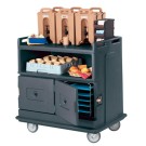 Dbmark - Chariot pour le service de boissons à relief pour 3 conteneurs et paniers à condiments - 113 x 76 x 112 cm - MDC24191