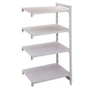 Dbmark - Unité add. Premium 4ét. pleines , 400x835x1800 mm - Blanc moucheté - MPA4818S4PKG