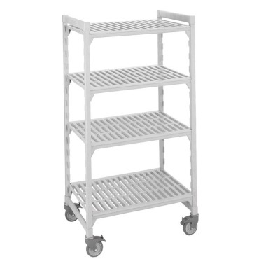 Dbmark - Unité mobile Premium 4ét. à claire-voie , 600x980x1790 mm - Blanc moucheté - MPMU6917V4PKG