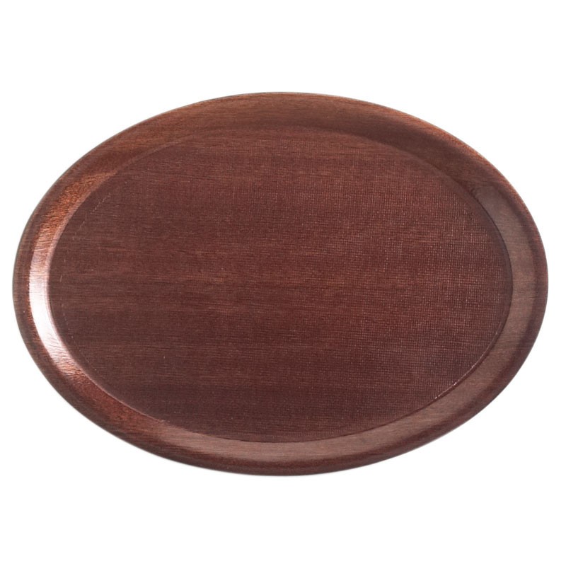 Dbmark - Plateau ovale - Surface antidérapante - 21 x 29 cm - Bois - MW2129W02