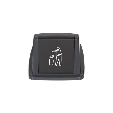 Dbmark - Couvercle "déchets divers" pour collecteur PB-1080 & 1090 - 34 x 47 x 22 cm - Gris - PB-1081-GRY-LID