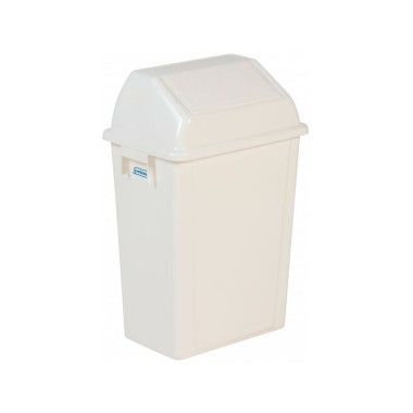 Dbmark - Poubelle murale avec couvercle - 40L - 39,5 x 27,6 x 60 cm - Blanc - PB-1142-WHT