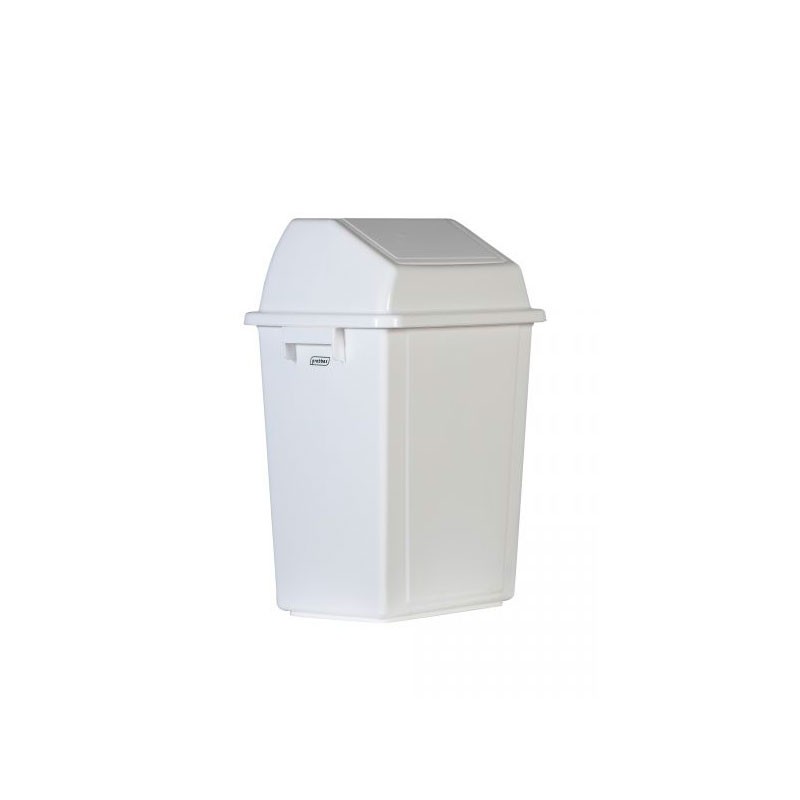 Dbmark - Collecteur à couvercle basculant 20L  - 45 x 24 x 34 cm - Blanc - PB-1320-WHT