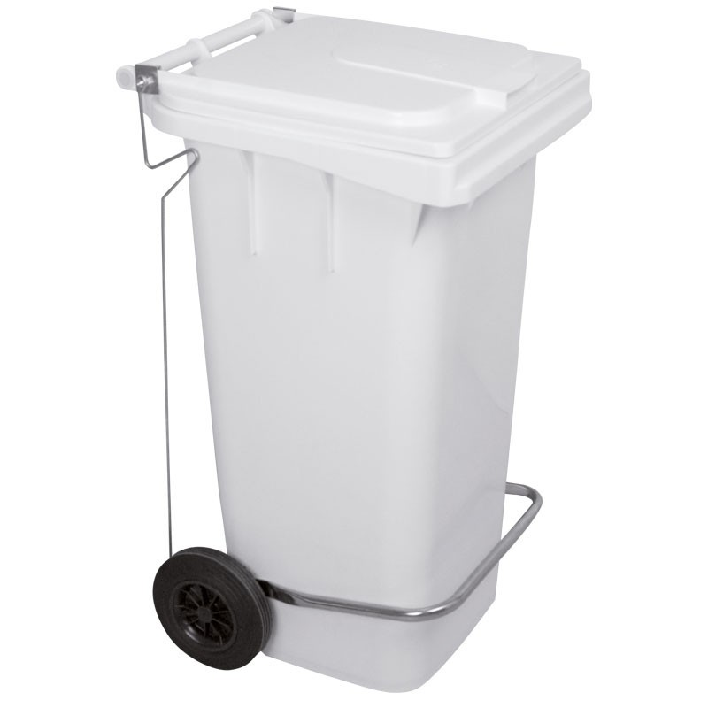 Dbmark - Collecteur à pédale 120L - 94 x 56 x 50 cm - Blanc - SO-1120-WHT