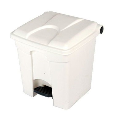 Dbmark - Collecteur à pédale 30L - 41 x 39,8 x 43,5 cm - Blanc - SO-1230-WHT