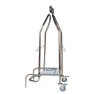 Dbmark - Porte sac avec 2 roues INOX 304 - 42,5 x 55 x 94 cm - Inox mirroir - SO-3104-MSSTL