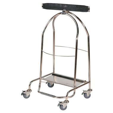 Dbmark - Porte sac avec 4 roues - 100 x 59 x 42,5 cm - Inox mirroir - SO-3105-MSSTL