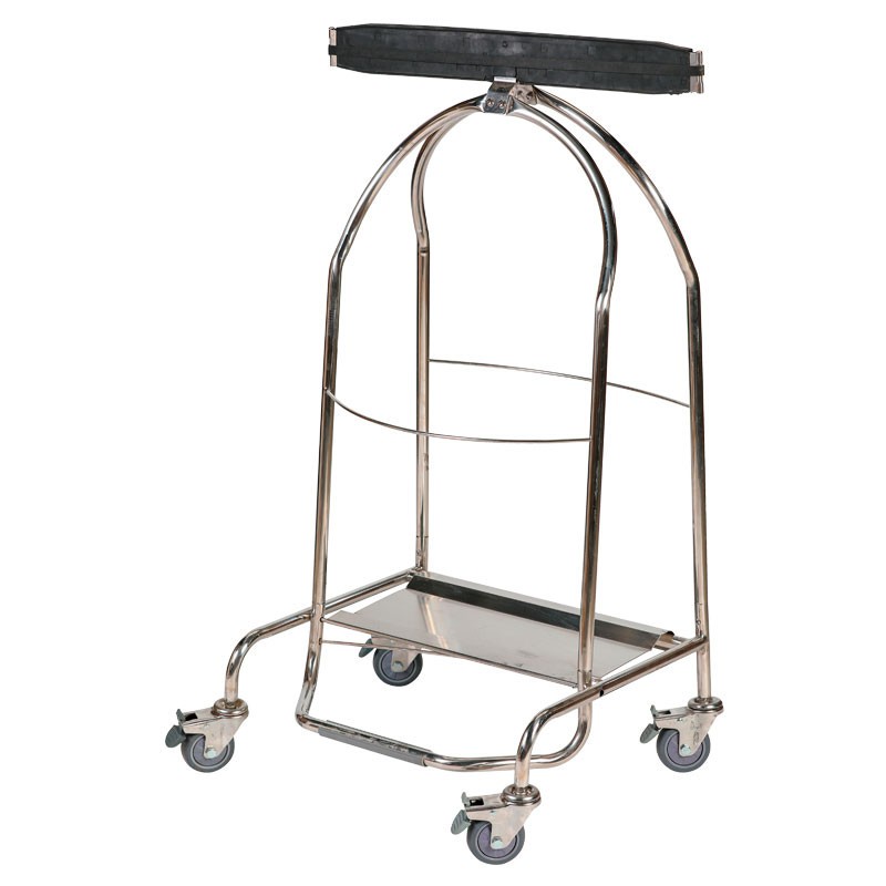 Dbmark - Porte sac avec 4 roues - 100 x 59 x 42,5 cm - Inox mirroir - SO-3105-MSSTL