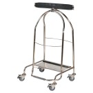 Dbmark - Porte sac avec 4 roues - 100 x 59 x 42,5 cm - Inox mirroir - SO-3105-MSSTL