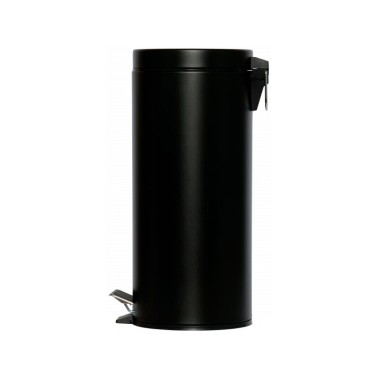 Dbmark - Collecteur à pédale 30L NOIR MAT (avec bac intérieur en plastique) - 29,2 x 29,2 x 64 cm - SO-6030-MBLA