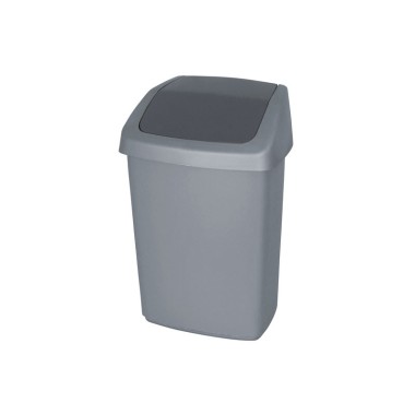 Dbmark - Collecteur à couvercle basculant 10L (100% recycle ) - 24,6 x 19,8 x 37,3 cm - Gris - ST-0010-GRY