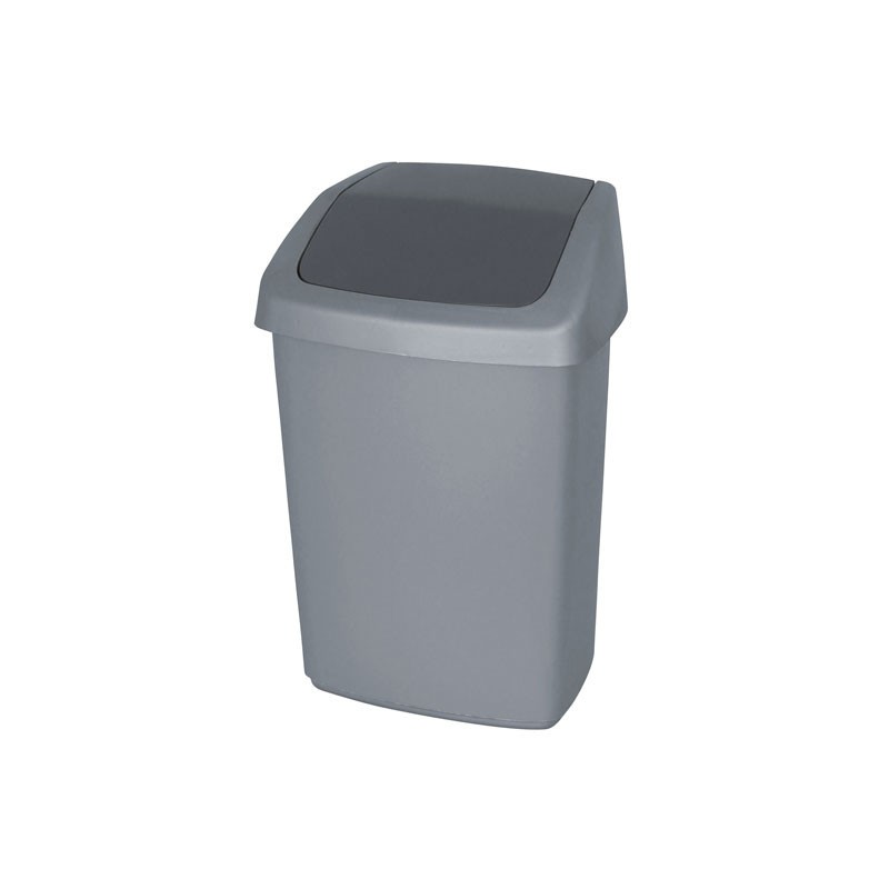 Dbmark - Collecteur à couvercle basculant 10L (100% recycle ) - 24,6 x 19,8 x 37,3 cm - Gris - ST-0010-GRY
