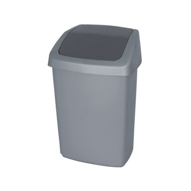 Dbmark - Collecteur à couvercle basculant - 30,6 x 24,8 x 41,8 cm - Gris - ST-0015-GRY