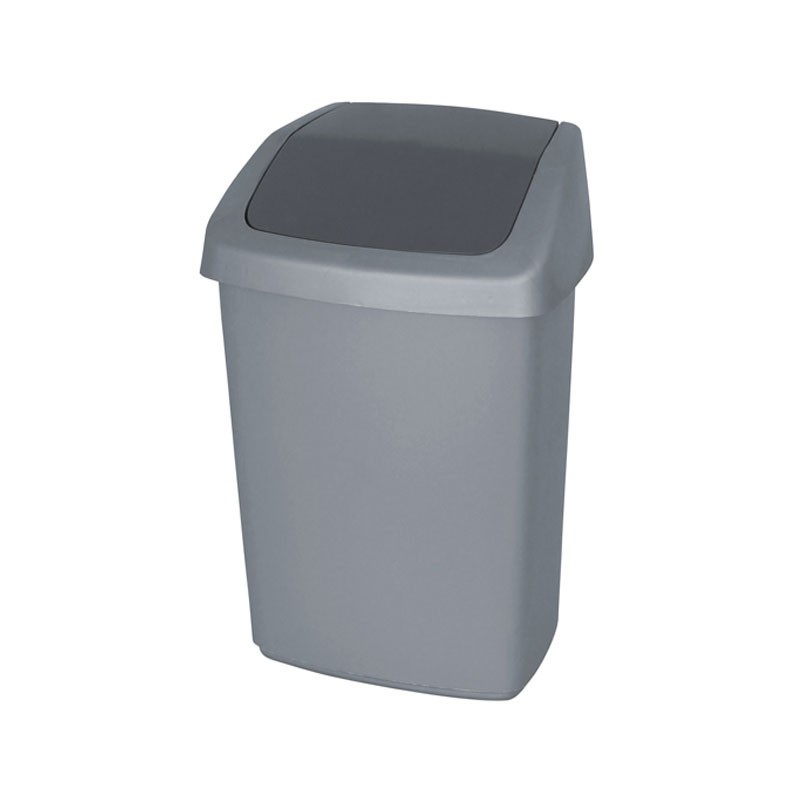 Dbmark - Collecteur à couvercle basculant - 30,6 x 24,8 x 41,8 cm - Gris - ST-0015-GRY