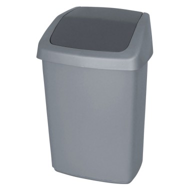Dbmark - Collecteur à couvercle basculant 25L ( 100% recycle ) - 30,6 x 24,8 x 41,8 cm - Gris - ST-0025-GRY