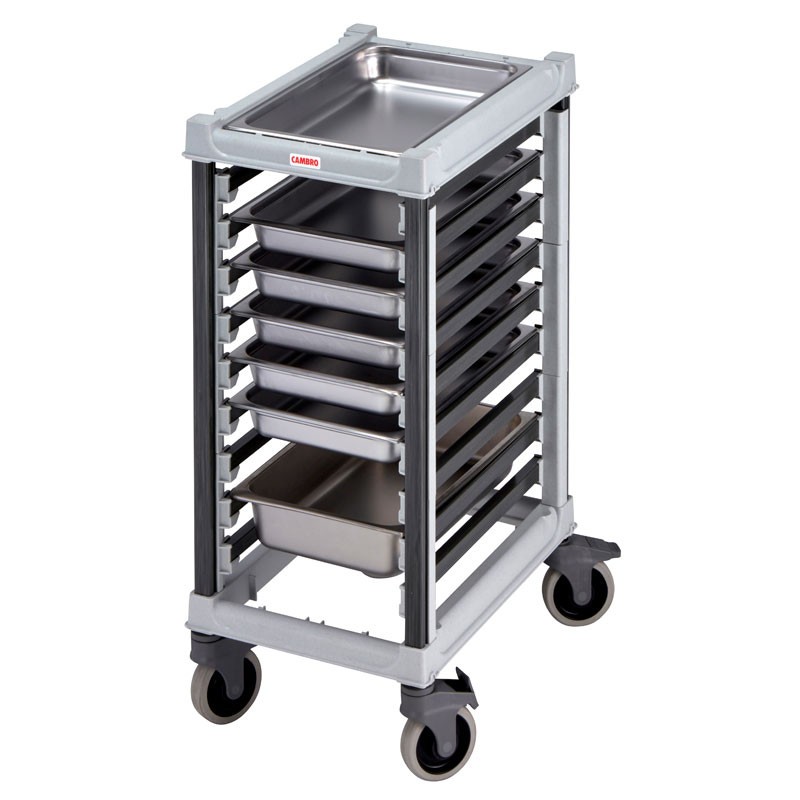 Dbmark - Echelle mobile GN1/1 basse - 9 niveaux GN - 73 x 43,8 x 101,6 cm - Gris Moucheté - UGNPR11H9480