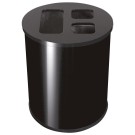 Dbmark - Collecteur 40L tri sélectif (3 compartiments) - 35,5 x 35,5 x 47 cm - WB-1261-BLA