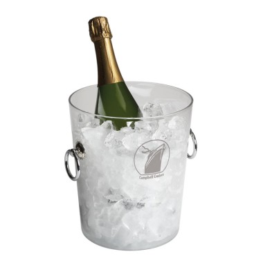 Dbmark - Seau Champagne avec poignées  - 20,3 x 20,3 cm - Transparent - WC100CW135
