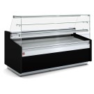 Diamond - Comptoir vitrine neutre, vitre pâtisserie, avec réserve neutre - NOIR - ATL/10-PN-B5