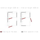 Diamond - Chambre combi ISO 100, dim.int. 2230 x 2030 & 2230 x 1230 xh 2230 mm  (10,09 + 6,12 m³) - C1710/XBF-COMBI