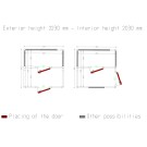 Diamond - Chambre combi ISO 100, dim. int. 2830 x 1430 & 2830 x 1230 xh 2230  mm  (9,02 + 7,76 m³) - C1810/XBF-COMBI