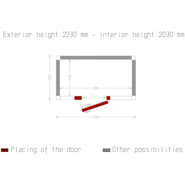 Diamond - Chambre ISO 100, dim. int. 2030 x 1030 xh 2030 mm  (4,24  m³) - C43B/10BF
