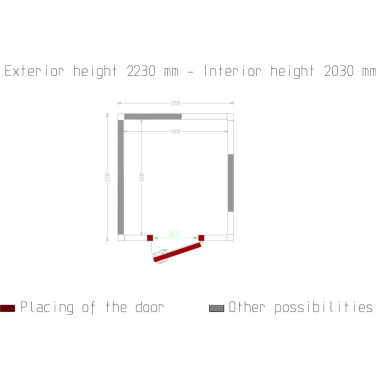 Diamond - Chambre ISO 100, dim. int. 2030 x 1830 xh 2030 mm  (7,54  m³) - C80A/10BF