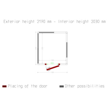 Diamond - Chambre ISO 80, dim. int. 2030 x 1830 xh 2030 mm  (7,54 m³) - C80A/BF