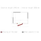 Diamond - Chambre ISO 80, dim. int. 2430 x 1830 xh 2030 mm  (9,03 m³) - C89A/BF
