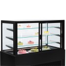 Diamond - Comptoir vitrine panoramique, ventilé, 4 niveaux, sans réserve - NOIR - CB10V-B9/P2