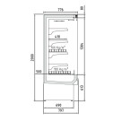 Diamond - Mural réfrigéré, ventilé avec groupe, 2 portes battantes - NIA09/B5-7-PV