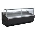 Diamond - Comptoir vitrine neutre, avec réserve neutre - NOIR - ORL/10-AN-B5