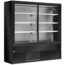 Diamond - Murale réfrigéré, ventilé, avec portes coulissantes en verres - NOIR - PD10/B5-R2