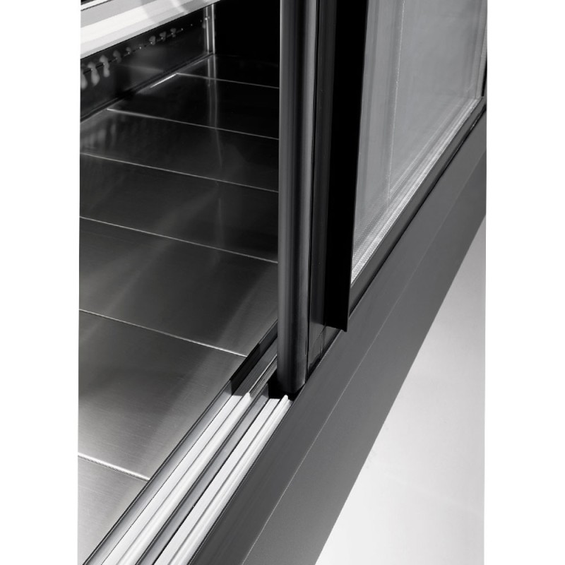 Diamond - Murale réfrigéré, ventilé, avec portes coulissantes en verres - NOIR - PD10/B5-R2