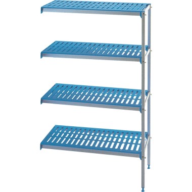 Diamond - Rayonnage angulaire en aluminium 4 niveaux "Modular Rack - RAA/074-4/EF