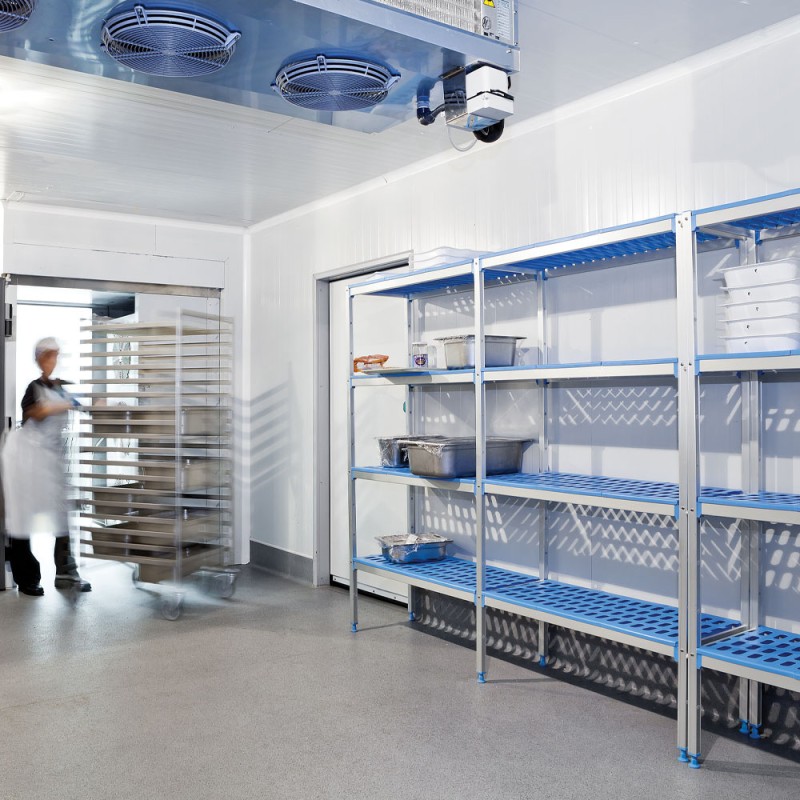 Diamond - Rayonnage angulaire en aluminium 4 niveaux "Modular Rack - RAA/074-4/EF