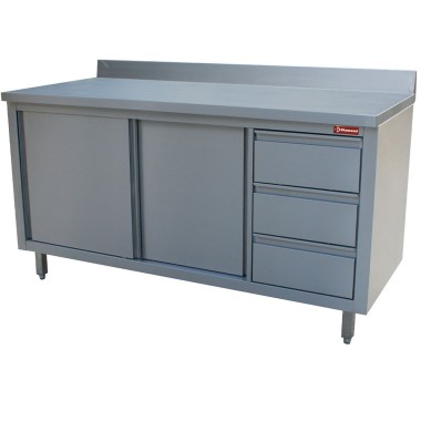 Diamond - Armoire 2 portes coullissantes, 3 tiroirs, murale - TA167CDA/B