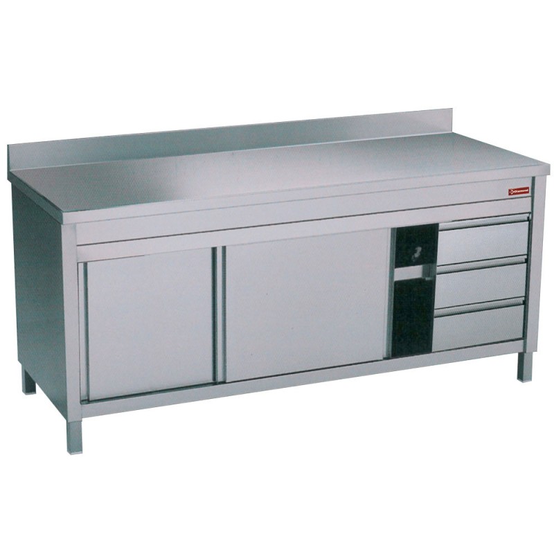 Diamond - Table sur armoire neutre et 3 tiroirs à droite - TA167CDA/M
