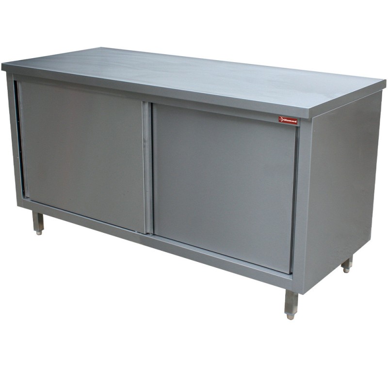 Diamond - Table armoire neutre, portes coulissantes, "traversante centrale - TAP127/B