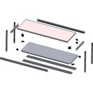 Diamond - Table de travail avec tablette inférieure - TL771/KD