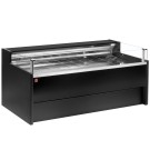 Diamond - Comptoir vitrine réfrigéré à vitre Self-service, ventilé, avec réserve - NOIR - VZ15/B5-VR2/SS