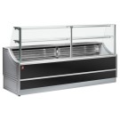 DIAMOND - Comptoir neutre à vitre droite 90° sans réserve - OL104/B2-NN
