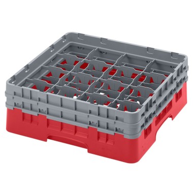 Dbmark - Casier de lavage haut max 13.3 cm - 50 x 50 x 18.4 cm - Rouge - Lot de 4 - 16S434163